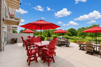 Powers ridge community deck with gas grill